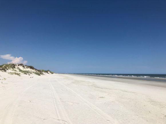 Nice wide beach to ride on at low tide