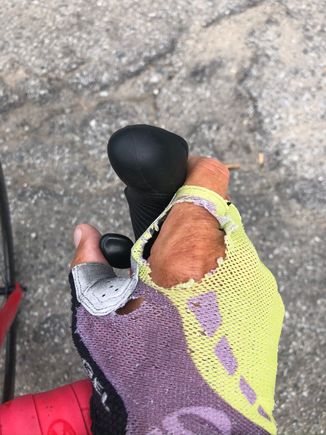 Still my favorite pair of short fingered gloves. Wearing them celebrating the 4 year anniversary of riding through Yellowstone on my cross country ride.
