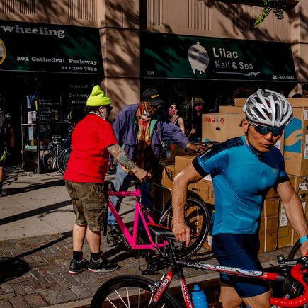 Bikes were moving fast from Larry’s Freewheeling bike shop in Manhattan. The owner, Larry Duffus, said the last time he sold bikes this quickly was during a transit strike in 1980.Credit...Hilary Swift for The New York Times
