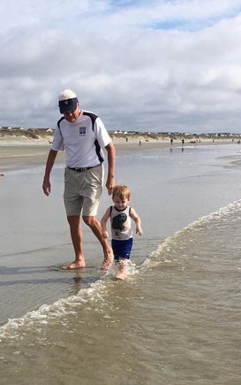 This fella loves the sand and surf!