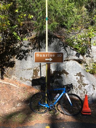 10mi, about 2000 ft elevation gain. I think. Couple of months ago, lucked in to a good weather 3 day riding session in the mountains.  Leisurely. My heaven.