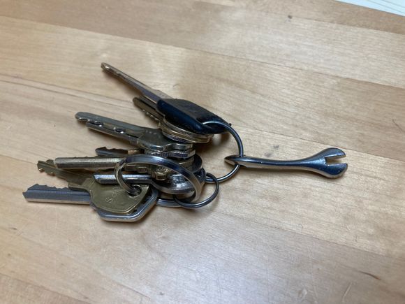 The little Topeak spoke wrench has been a lifesaver on multiple occasions for many years.