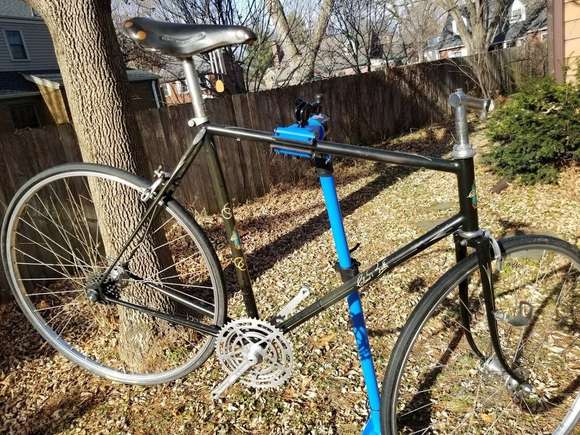 This is the bike today mocked up with wheels and crank. I have not decided on the build yet.