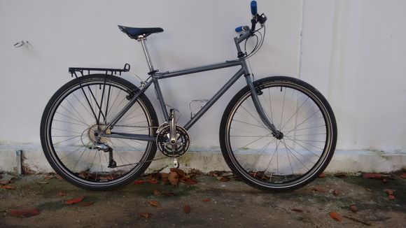 had a derailleur hanger brazed on and then this, 3x9