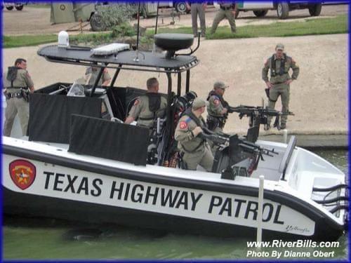 Falcon Reservoir. Zapata, Texas great bass fishing lake. This is the response when some arrogant dork and his woman went jet skiing on the Mexican side being warned not to do so. He died she barely made it out. US government no bid deal. Texas says otherwise. 