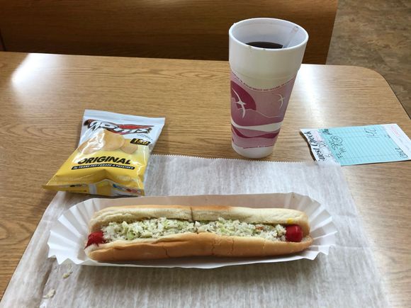 Lunch the footlong hot dog special 