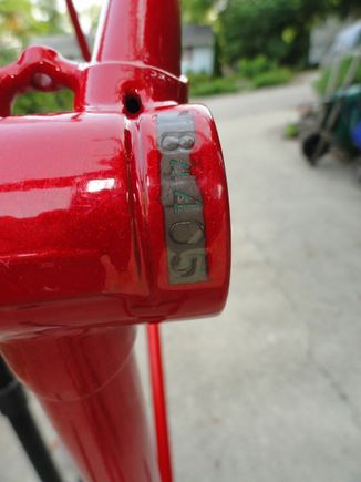 detail of the serial number