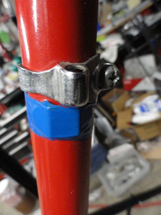 This is a rare find today, the vestiges of a single braze on for 4, or 5 speed Beneluxe shifter.  These were all Whitworth threaded.  I sent the last of  my parts for them to Brent last spring