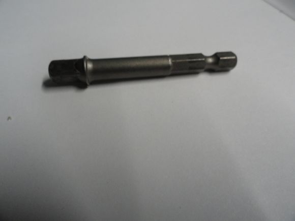 Bbttery powered impact bit that accepts a  1/4" mechanic's bit.