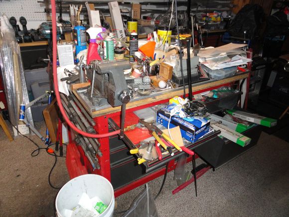 And a 4foot by 4 foot workbench with twenty drawers under it.