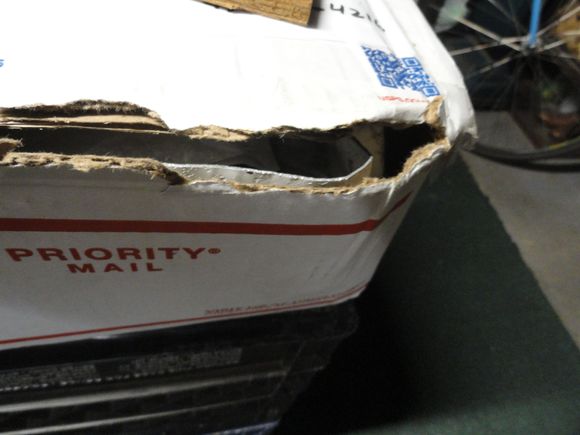 The damage was kind of stopped by the box liner but still waits to be revealed.