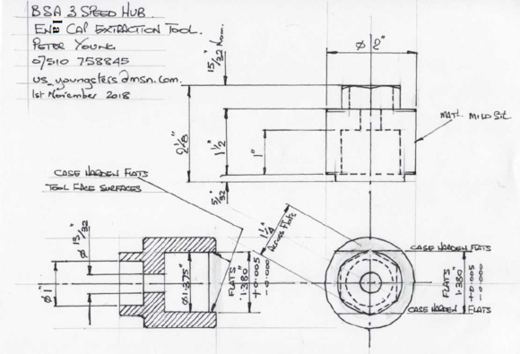Design Drawing for Extractor Tool.