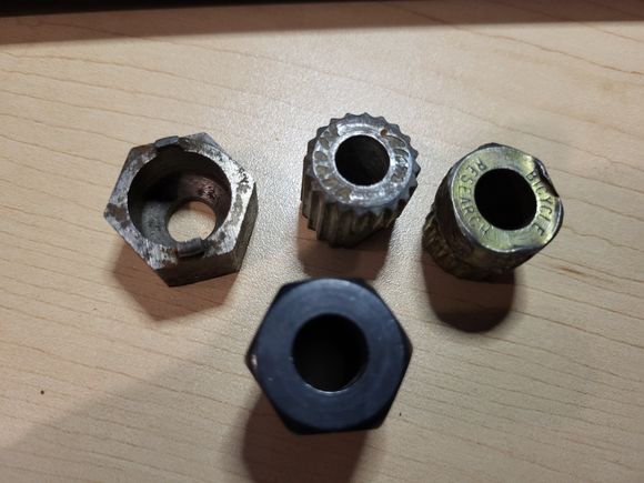 The scuffing is where the Bicycle Research one is gripped, not where it connects to the freewheel
