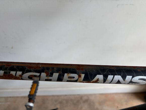 Rust on the top tube