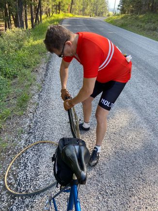 I’ve ride on gravel all the time. But this was different. More like riding on sharpened arrowheads. 

The first two tires I expected to pop before they did. They were dated 1993. Then switched to Vittoria PAVEs. Still went through 8 in all the first day. 