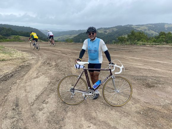 45% of the course was on well groomed gravel. Perfectly doable on our C&V road bikes. (Although the youngsters on the gravel bikes thought we were nuts!)
