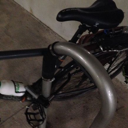 Soft place to lean the bike.