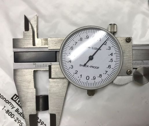 but oversize at the end of the bushing.