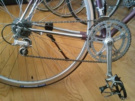 Drive Train

Items of Interest:
Pedals: Suntour Superbe PL-4000 with NOS Cages
Chain: KMC X8.99 Silver
Freewheel: Suntour Winner Pro 7-Speed 12-13-14-16-18-21-24 T