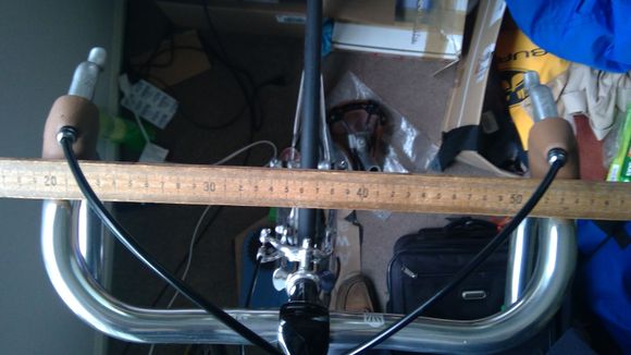 53 - 20 = 33.  Wider in the drops