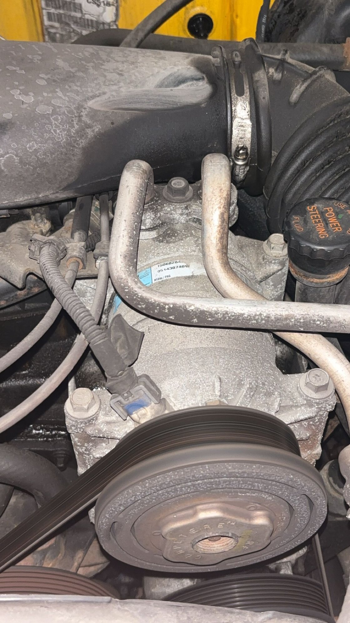 The leak is coming directly under this on the back 