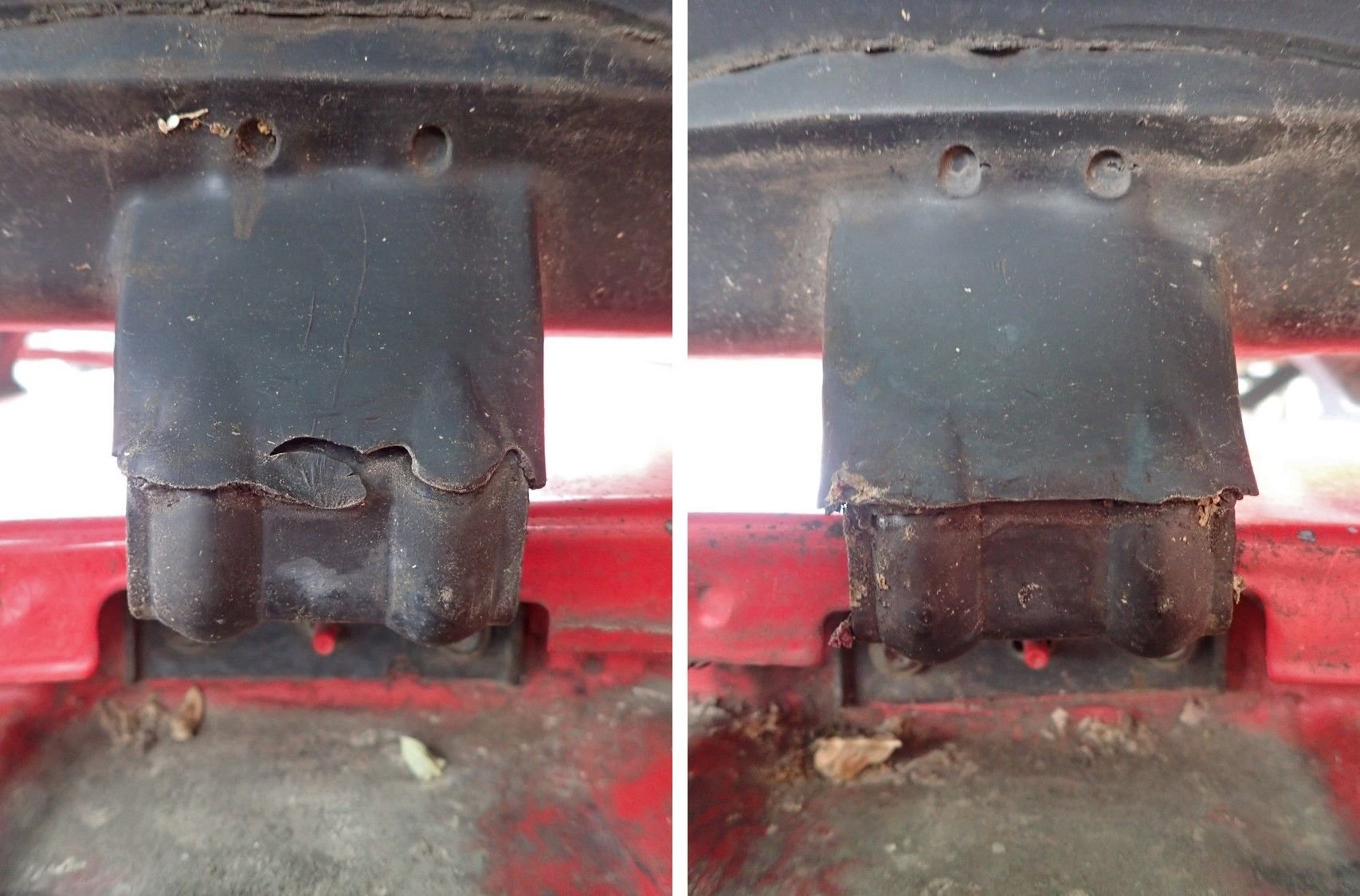 The hinges are not loose or bent.  No signs of any shifting.