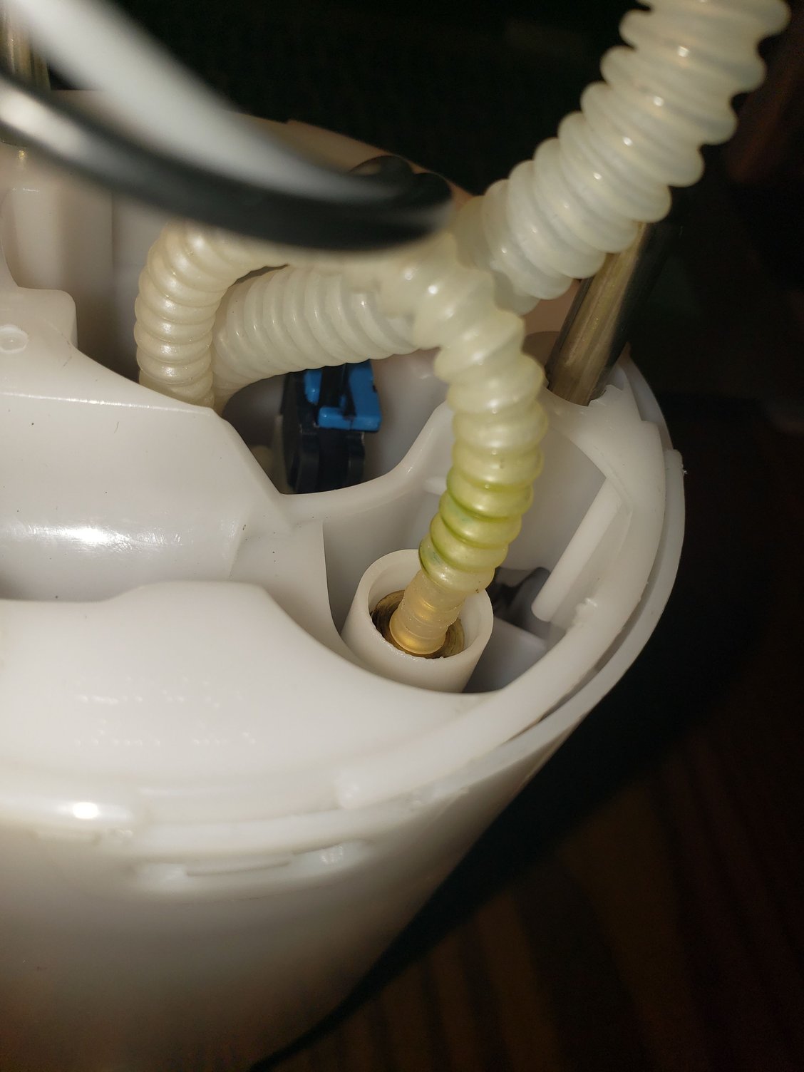 Strange color on the hose.