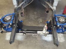 Mustang II front suspension,  Thunderbird rack to handle the V8 350