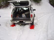 When I was backing up, I got out of the ruts and into the softer and deeper stuff. D'Oh!

