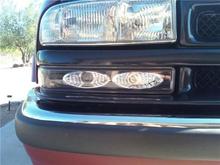 cat eye blinkers, had after market headlights but they didnt fit good at all. gotta look around some more