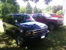 the two blazers ( my moms trail blazer was in the garage)