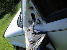 Broken mirror, i fixed it with duct tape tho =)