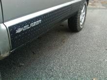 THOSE DIAMOND PLATE SPLASH GUARDS TOOK FOREVER TO BEND AND RIVET BUT WELL WORTH THE TIME