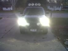 5000k HID's in my low beams, THe crappy camera is making all the glare.