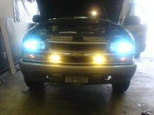 Workin On HIDs and PIAA Driving lights mounted to Grill...