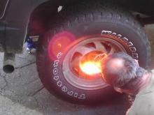 cutting the lugs and studs off