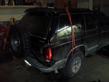 $30 Spare tire carrier addition too truck and black trimed tail lights. Soon too have black fender flares