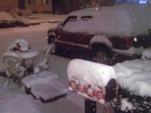 Here's my Blazer sitting 'dead' at home on Saturday night after the intake gasket blew and dumped most of its antifreeze in the Stop &amp; Shop parking lot!