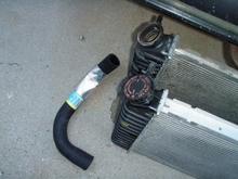 1996 Blazer Upgraded radiator ~ When I replaced the radiator I backflushed the heater core to clean out the crud that settles in the bottom of the heater core, it seems to be the low point of the cooling system.