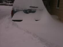 dads suburban after the same storm