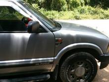 Installed side turn signal on fender