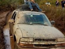 Made it thru 4wd, and 2wd fast, tried to bog thru at 10mph in 2wd and finally got stuck. this is after i swapped my front 2 tires for BFG M/T
