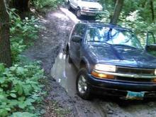 Me finding a way around to get infront to pull.