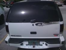 Tinted brake lights and chevy emblems.