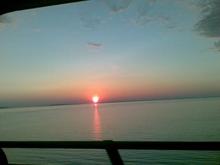 Sunrise on the Mackinac Bridge