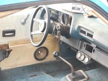 Interior which is now almost completely gutted except for the  dash