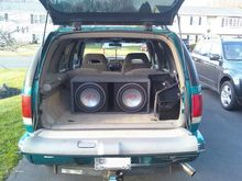 12" Type-R's 1500W
2000W Cadence amp
Alpine wiring
Pioneer head unit