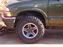had to trim fenders a little but cant even tell,also need to get centers put on