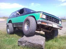 i didnt think i would get up on that rock it hit the bumper on the way up