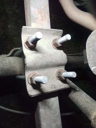 The plate I'll make will be the same size as the existing plate, but it bolts to the top of it. Spacers may be necessary --- we'll see. 
